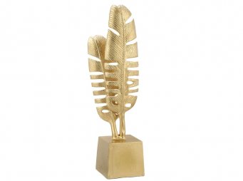 AK.IU0386 GOLD DEKORATF YAPRAK OBJE 17*11,75*51 CM